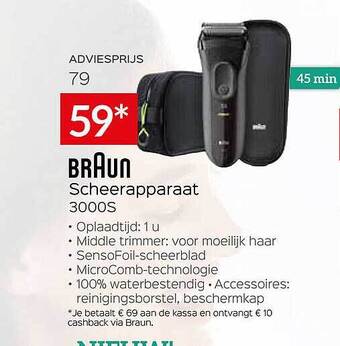 Selexion Braun scheerapparaat 3000s aanbieding