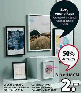 Jysk Oscar fotokader aanbieding