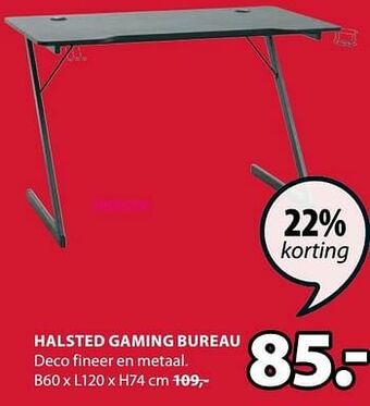 Jysk Halsted gaming bureau aanbieding