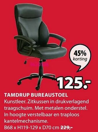 Jysk Tamdrup bureaustoel aanbieding
