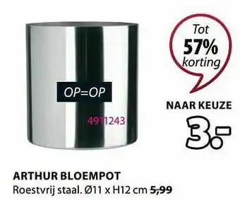 Jysk Arthur bloempot aanbieding