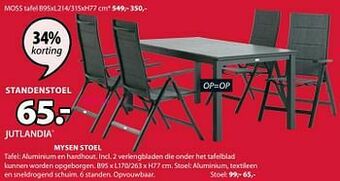 Jysk Mysen standenstoel aanbieding