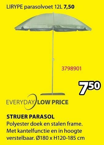 Jysk Struer parasol aanbieding
