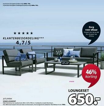 Jysk Vonge loungeset aanbieding