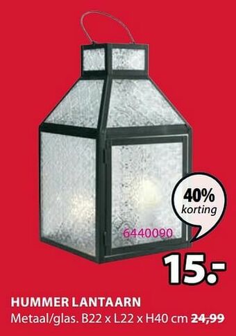 Jysk Hummer lantaarn aanbieding