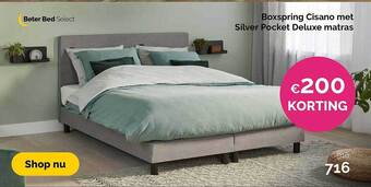 Beter Bed Boxspring cisano met silver pocket deluxe matras aanbieding
