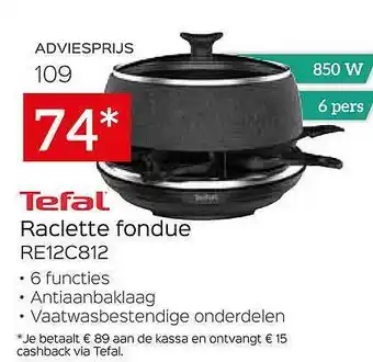 Tefal raclette fondue