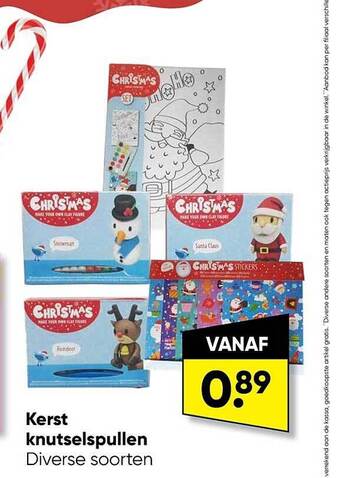 Big Bazar Kerst knutselspullen aanbieding