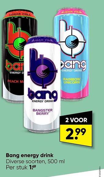 Big Bazar Bang energy drink aanbieding