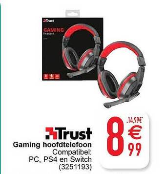 Cora Trust gaming hoofdtelefoon aanbieding