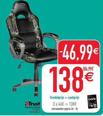 Cora Trust gaming stoel aanbieding