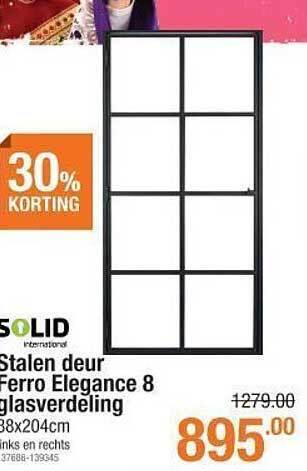 Cevo Stalen deur ferro elegance 8 glasverdeling aanbieding