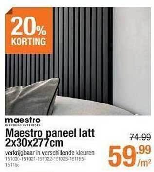 Cevo Maestro paneel latt aanbieding