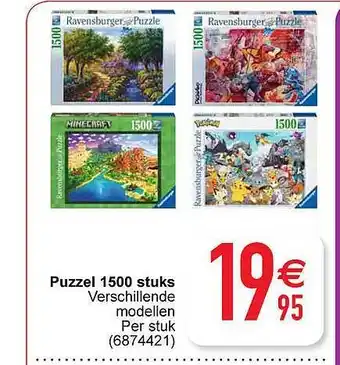 Cora Puzzel 1500 stuks aanbieding