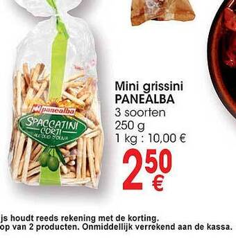 Cora Mini grissini panealba aanbieding