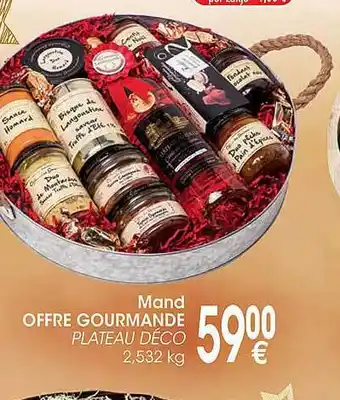 Cora Mand offre gourmande plateau déco aanbieding