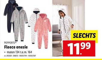 Pepperts fleece onesie