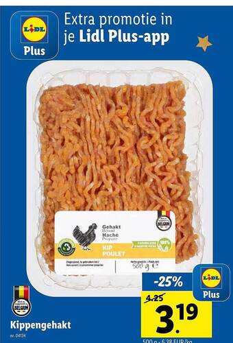 Lidl Kippengehakt aanbieding