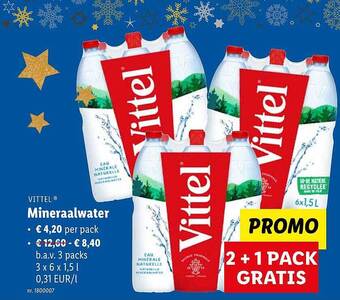 Lidl Vittel mineraalwater aanbieding