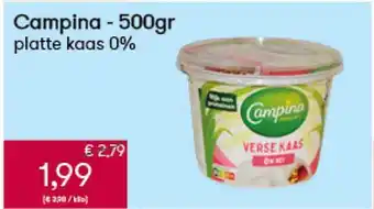 Peltri Campina platte kaas aanbieding