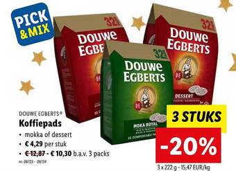 Lidl Douwe egberts koffiepads aanbieding