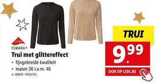 Lidl Esmara trui met glittereffect aanbieding