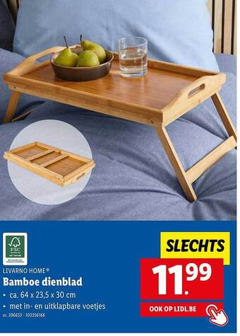 Lidl Livarno home bamboe dienblad aanbieding