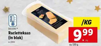 Lidl Deluxe raclettekaas aanbieding