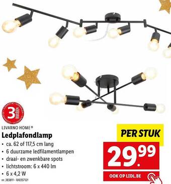 Lidl Livarno home ledplafondlamp aanbieding