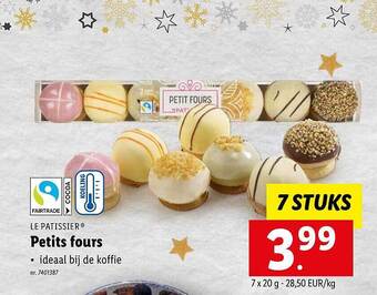 Lidl Le patissier petits fours aanbieding
