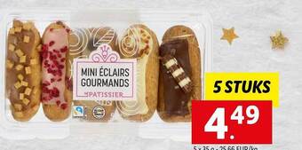 Lidl Le patissier mini éclairs gourmands aanbieding