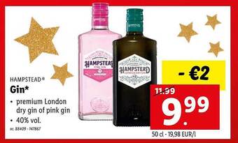 Lidl Hampstead gin aanbieding
