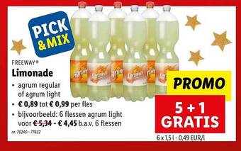 Lidl Freeway limonade aanbieding