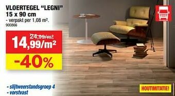 Hubo Vloertegel legni aanbieding