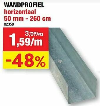 Hubo Wandprofiel horizontaal aanbieding