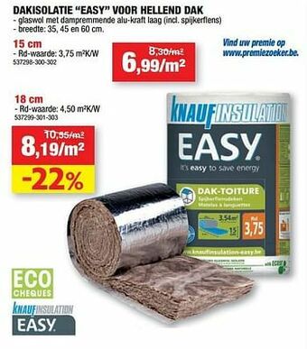 Hubo Dakisolatie easy voor hellend dak aanbieding