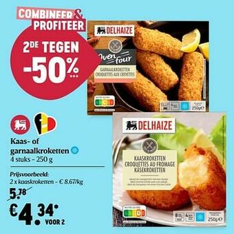 Delhaize Kaaskroketten aanbieding