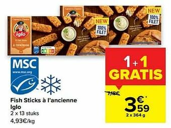 Carrefour Fish sticks à l’ancienne iglo aanbieding