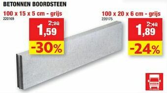 Hubo Betonnen boordsteen grijs aanbieding