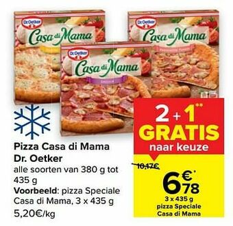 Carrefour Pizza speciale casa di mama aanbieding