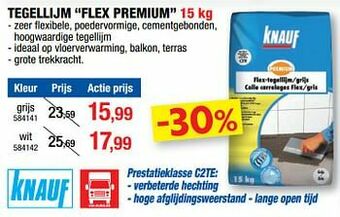 Hubo Tegellijm flex premium grijs aanbieding