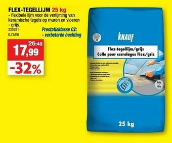 Hubo Flex-tegellijm aanbieding