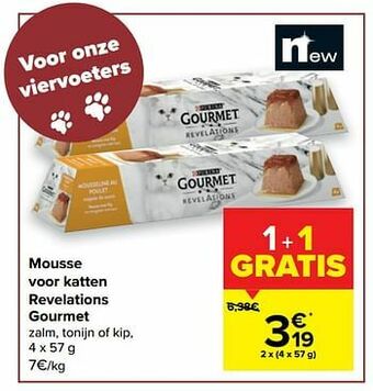 Carrefour Mousse voor katten revelations gourmet aanbieding