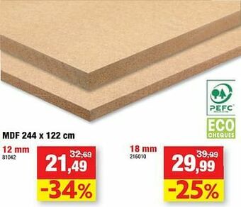 Hubo Mdf aanbieding