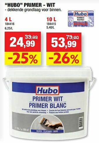 Hubo Hubo primer - wit aanbieding