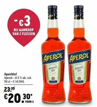 Delhaize Aperitief aperol aanbieding