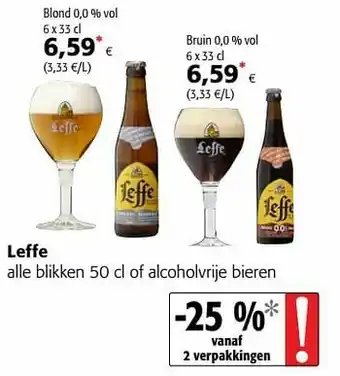 Colruyt Leffe alle blikken of alcoholvrije bieren aanbieding