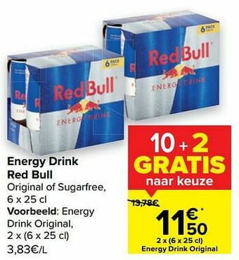 Carrefour Energy drink original aanbieding