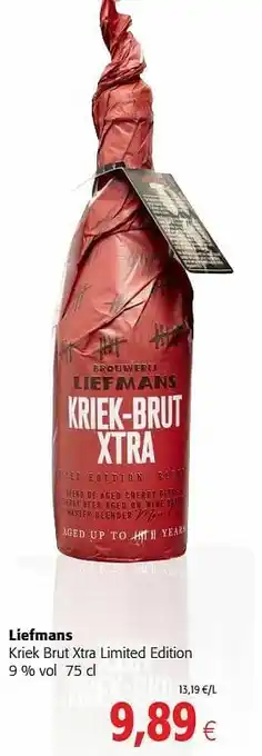 Colruyt Liefmans kriek brut xtra limited edition aanbieding