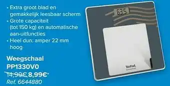 Carrefour Tefal weegschaal pp1330v0 aanbieding